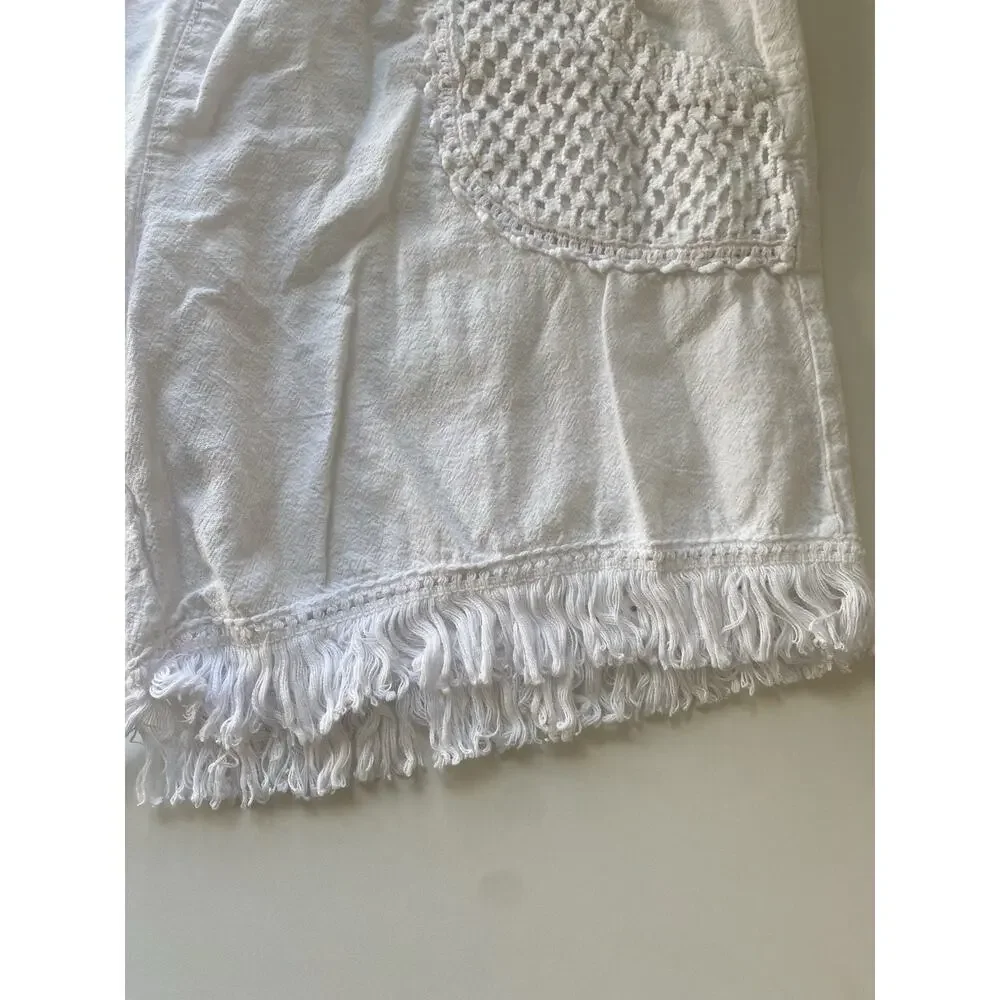 Cotton Natural The Brand Cancun Shorts White Size S Beach Casual Vacation